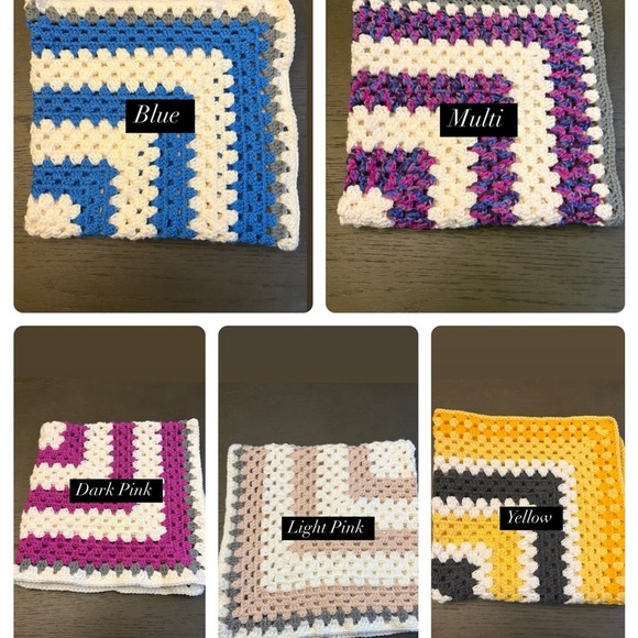 💥Buy 2 Get 1 Free💥 Handmade Crochet Baby Blanket Stroller/Car Seat Size - Picture 2 of 2